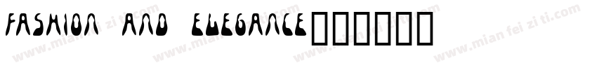 fashion and elegance字体转换